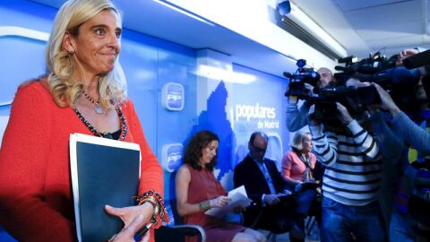Mariola Vargas en la sede del PP