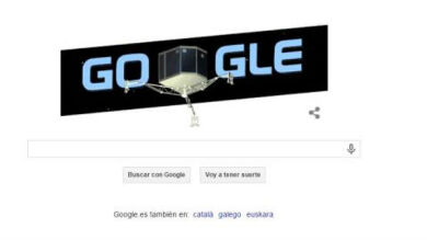 Google reproduce el robot Philae en su 'doodle'
