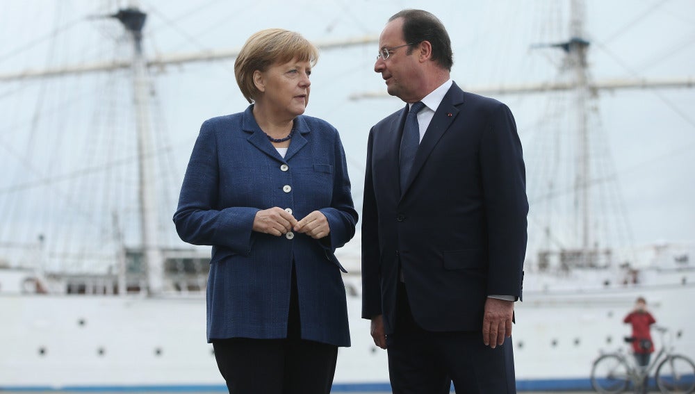 La canciller alemana, Angela Merkel, y el presidente francés, François Hollande