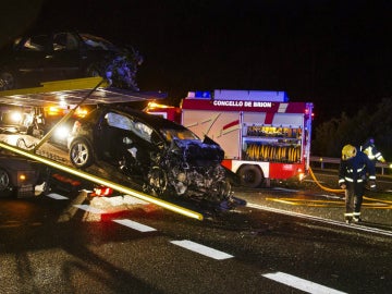 Accidente de tráfico en Rois.