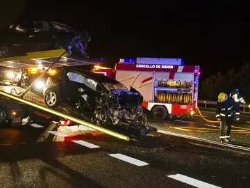 Accidente de tráfico en Rois. Accidente de tráfico en Rois.