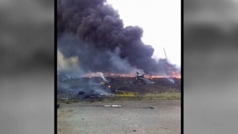 Avi&oacute;n derribado en Ucrania