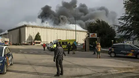Incendio en la planta de Campofrío en Burgos Incendio en la planta de Campofrío en Burgos