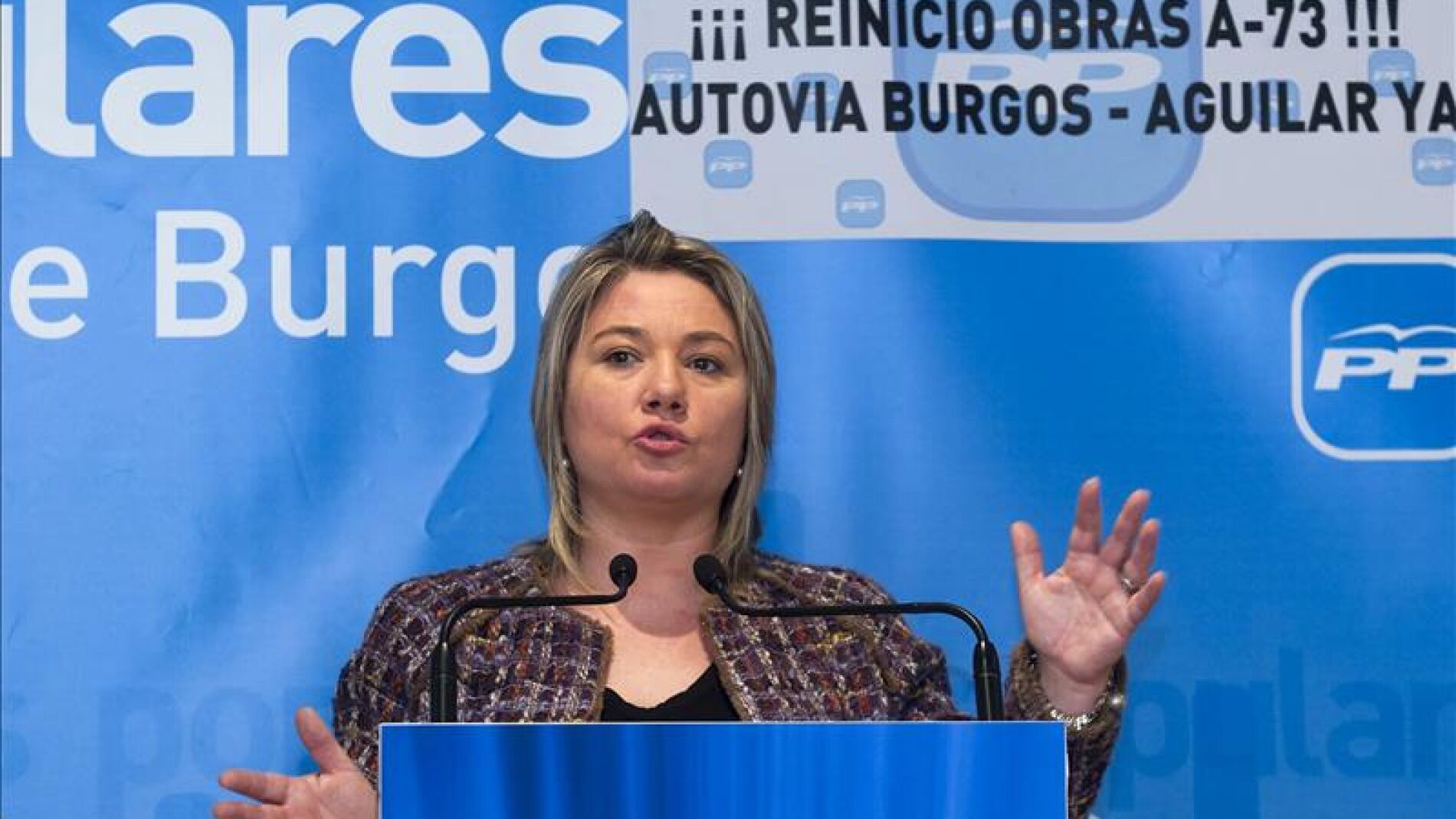La alcaldesa de la localidad palentina de Aguilar de Campoo, Mar&iacute;a Jos&eacute; Ortega