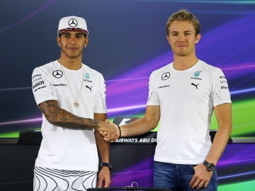 Hamilton y Rosberg en Abu Dabi