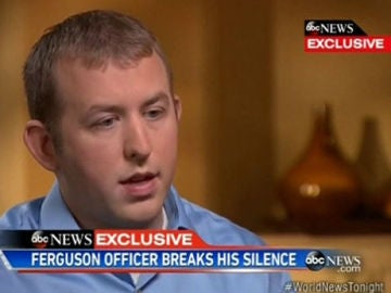 Darren Wilson, en una entrevista en la ABC