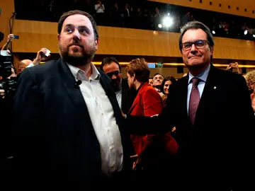 Oriol Junqueras junto a Artur Mas Oriol Junqueras junto a Artur Mas