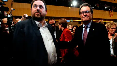Oriol Junqueras junto a Artur Mas Oriol Junqueras junto a Artur Mas