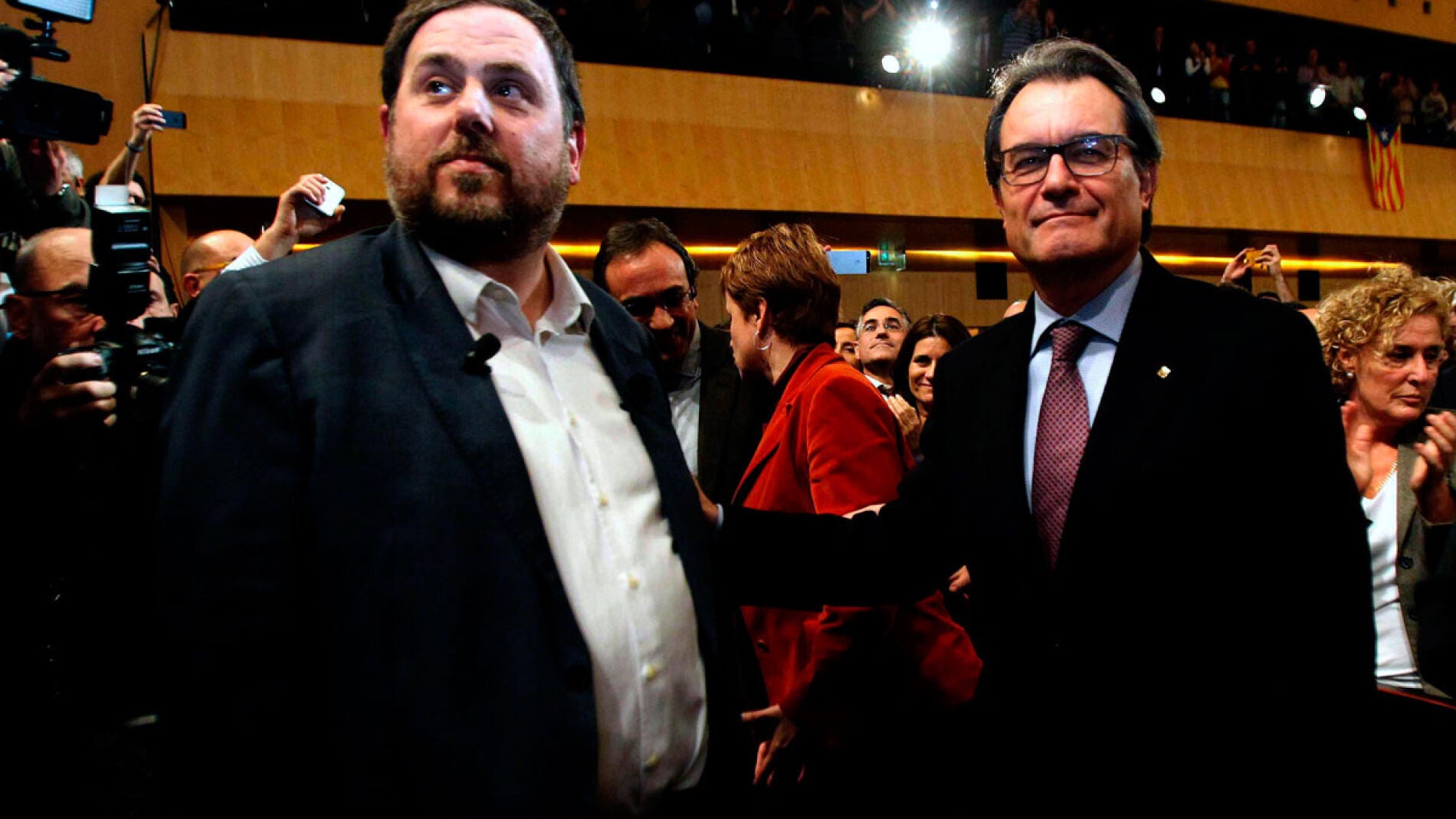 Oriol Junqueras junto a Artur Mas