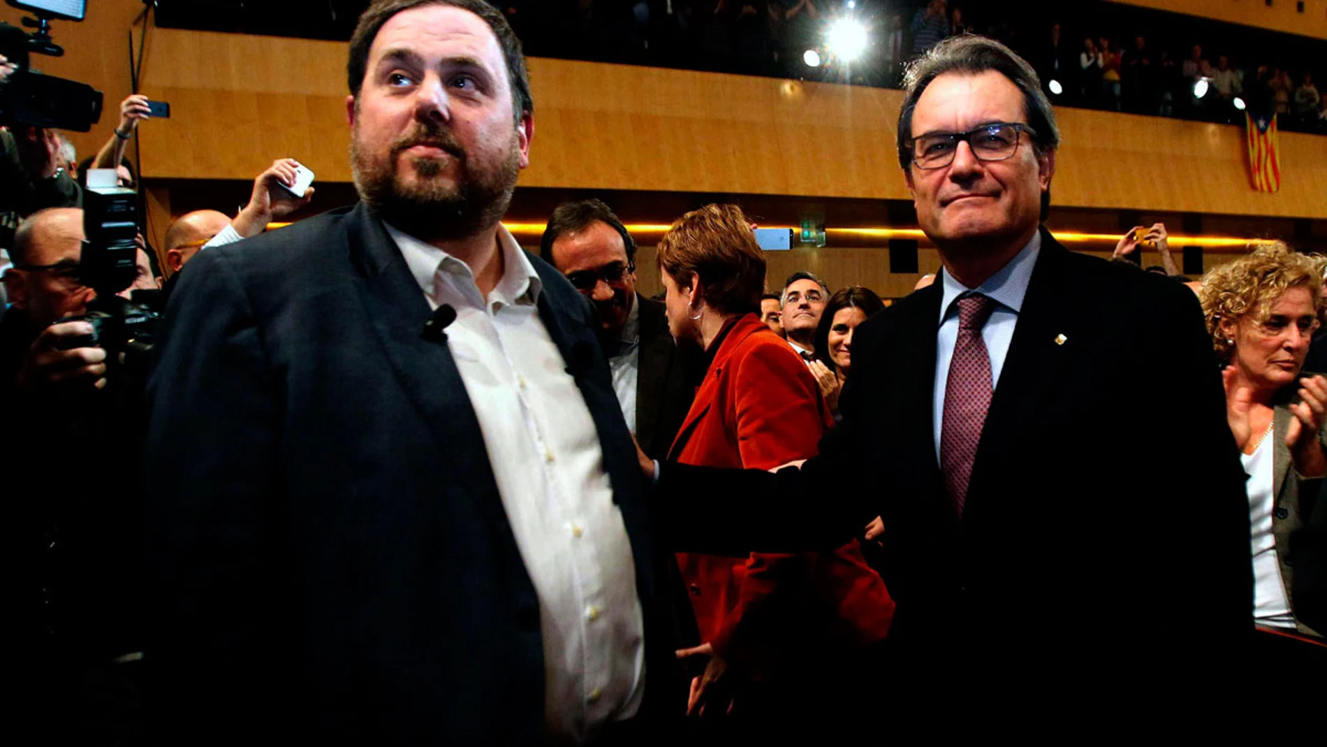 Oriol Junqueras junto a Artur Mas Oriol Junqueras junto a Artur Mas