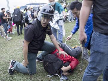 Represión a las protestas en Hong Kong.