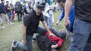 Represión a las protestas en Hong Kong.