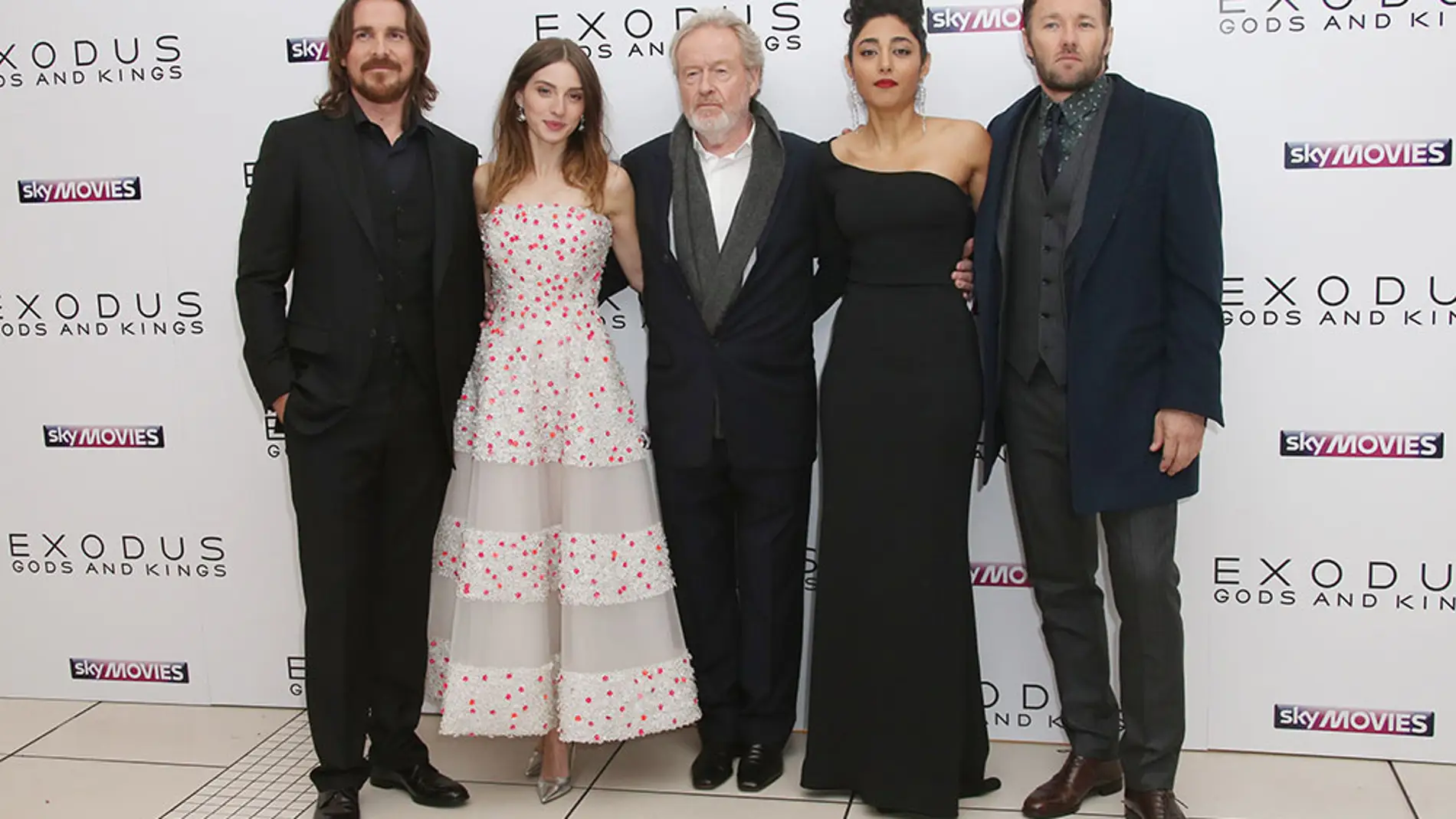 María Valverde y Christian Bale en la premiere de 'Exodus' en Londres 