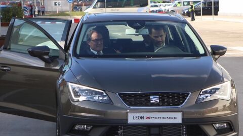 Felipe VI con Artur Mas de copiloto