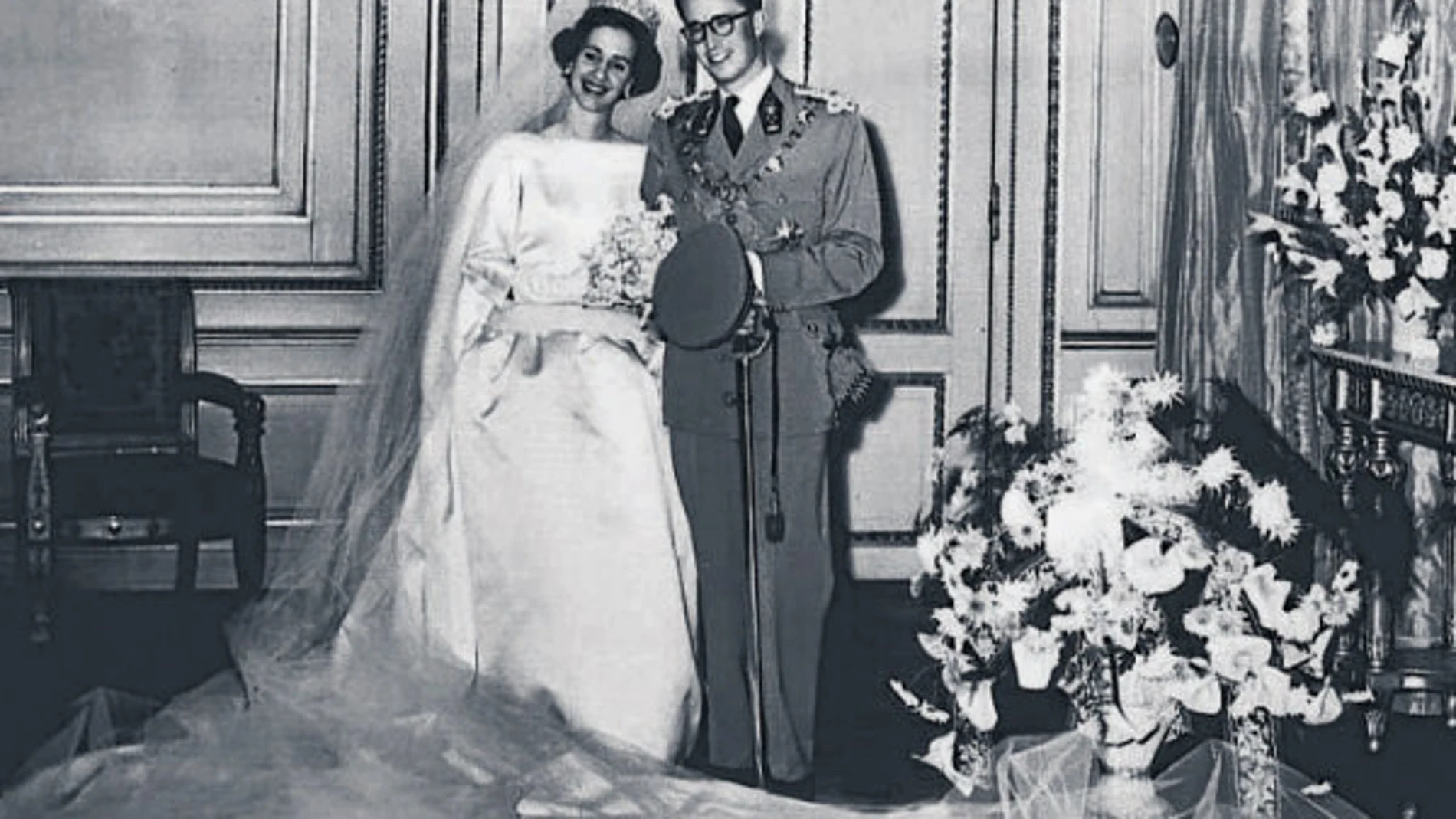 La boda de Fabiola y Balduino I en 1960 La boda de Fabiola y Balduino I en 1960