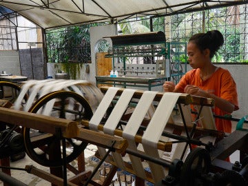 Una trabajadora en Indonesia
