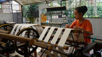 Una trabajadora en Indonesia
