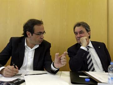 Josep Rull, con Artur Mas