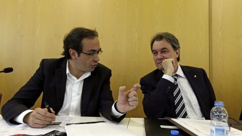 Josep Rull, con Artur Mas