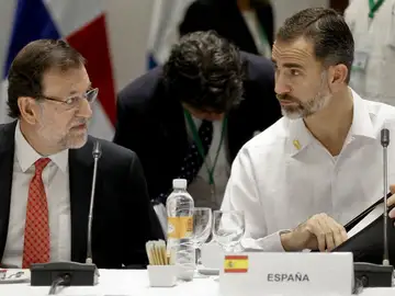 Mariano Rajoy y el Rey Felipe VI en la Cumbre Iberoamericana Mariano Rajoy y el Rey Felipe VI en la Cumbre Iberoamericana