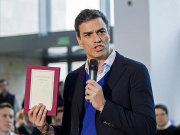Pedro Sánchez, en una asamblea en Logroño Pedro Sánchez, en una asamblea en Logroño