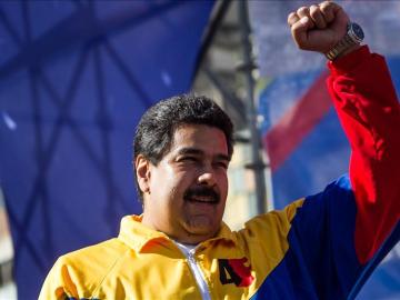 Nicolás Maduro en una manifestación en Venezuela.