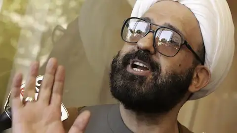 Fotografía facilitada que muestra a Man Haron Monis mientras se dirige a los medios de comunicación Fotografía facilitada que muestra a Man Haron Monis mientras se dirige a los medios de comunicación