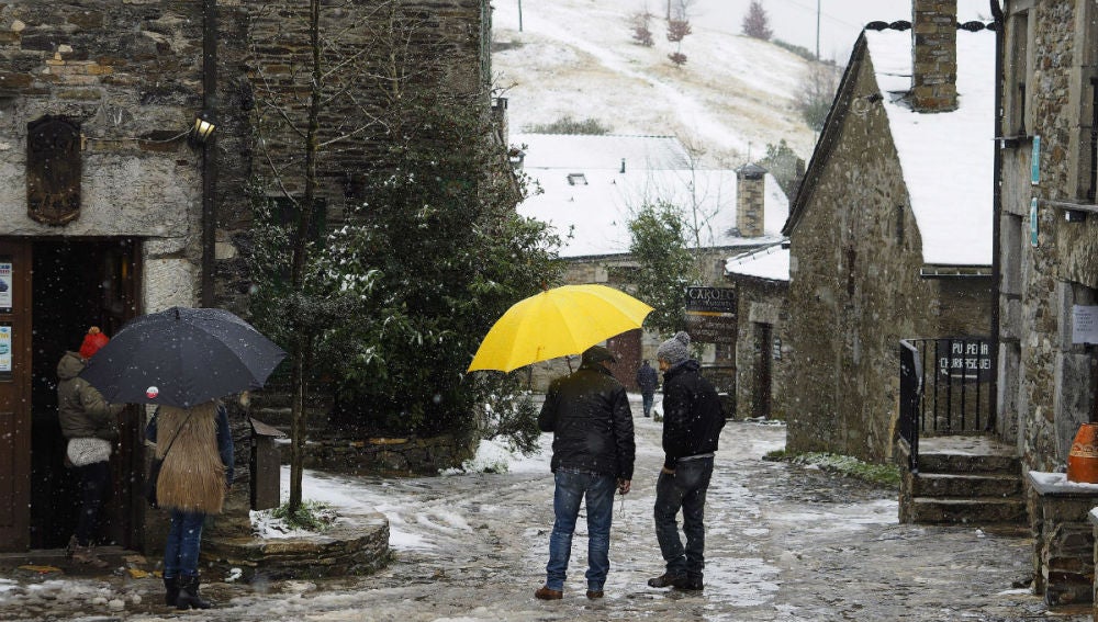 Nieve en O Cebreiro