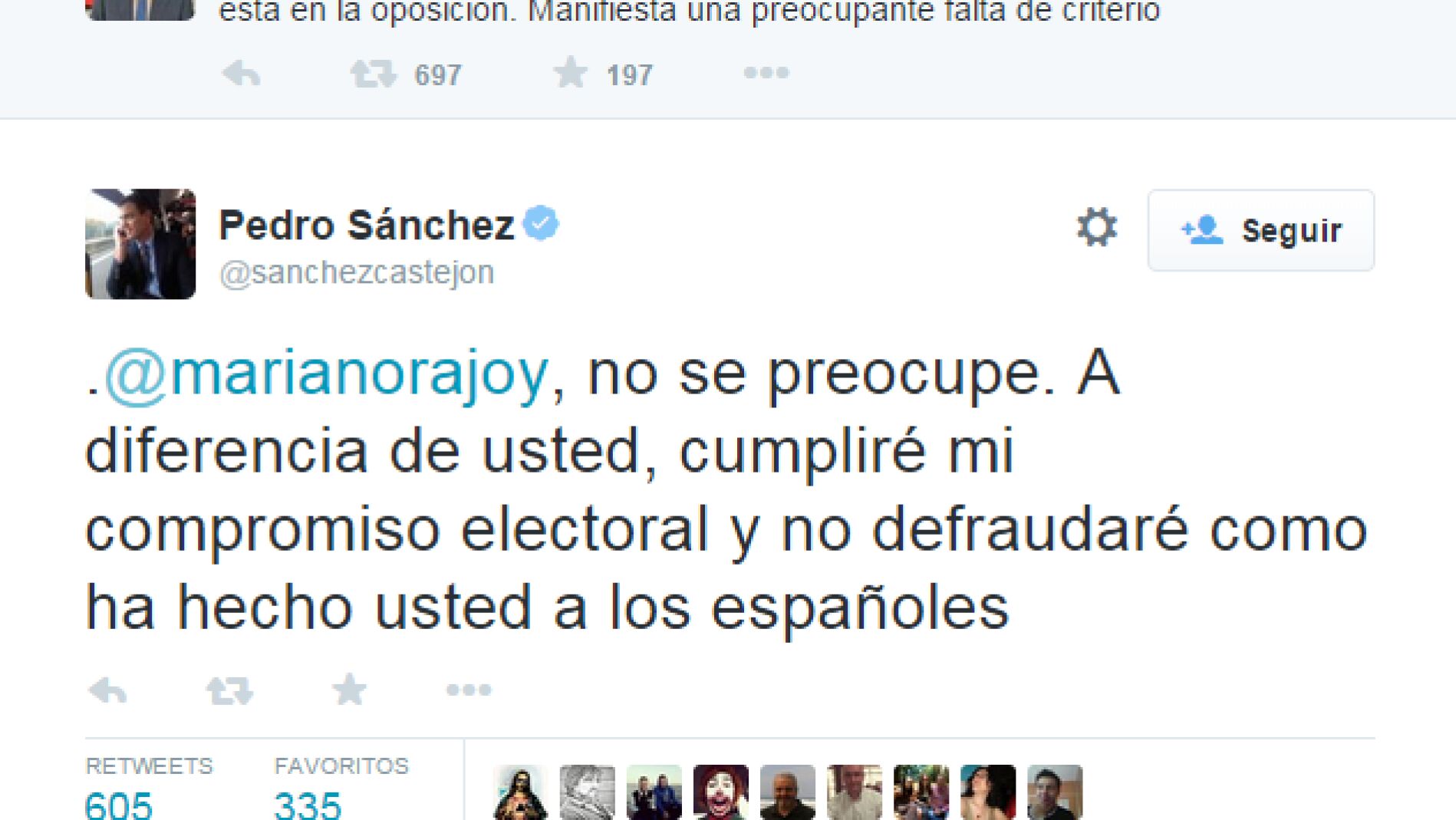 Enfrentamiento entre Rajoy y S&aacute;nchez en Twitter