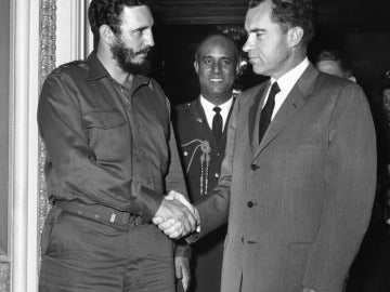 Fidel Castro junto con el expresidente estadounidense Richard Nixon