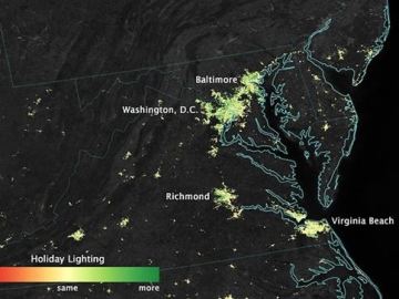 Imagen del mapa captado por la NASA.