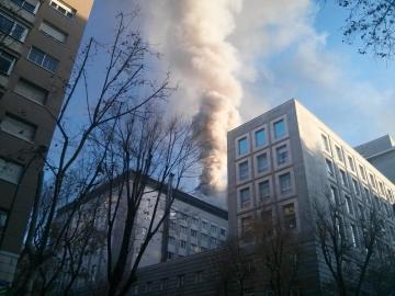 Incendio en el Ministerio de Defensa en Madrid