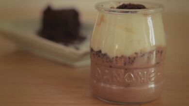 Un postre de yogur con dos chocolates que no te puedes perder