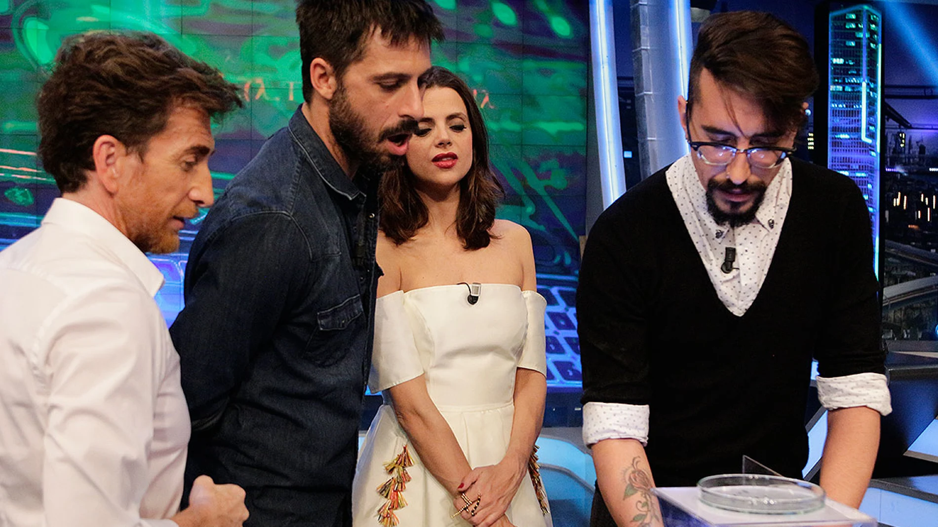 Hugo Silva, Macarena Gómez, Marron y Pablo Motos en El Hormiguero 3.0