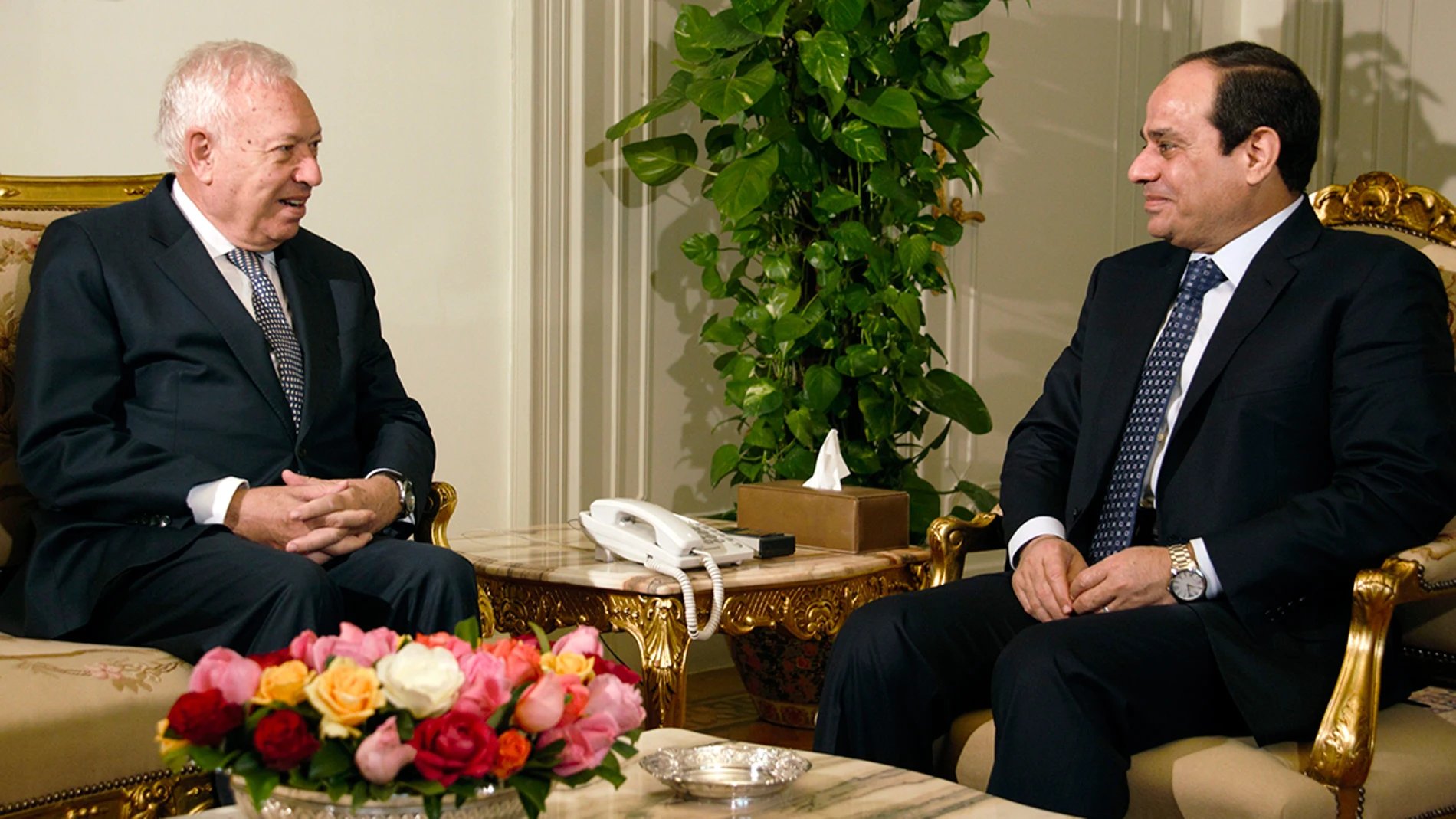García-Margallo conversa con el presidente de Egipto García-Margallo conversa con el presidente de Egipto