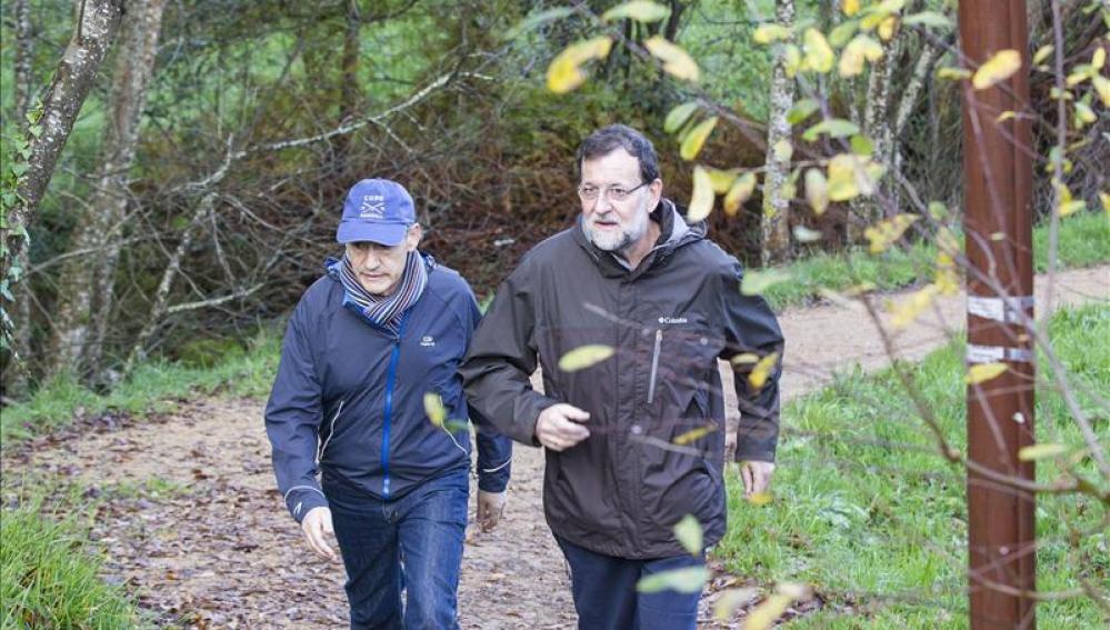 Mariano Rajoy pasea en Galicia