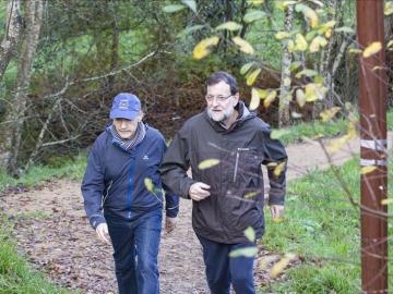 Mariano Rajoy pasea en Galicia