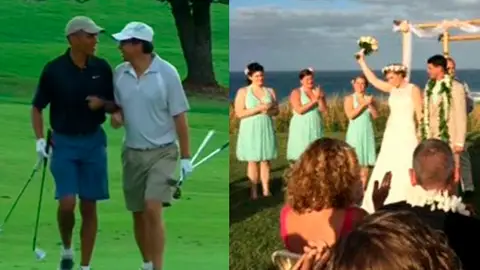 Obama juega al golf Obama juega al golf