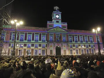 Ensayo de las campanadas en la Puerta del Sol Ensayo de las campanadas en la Puerta del Sol