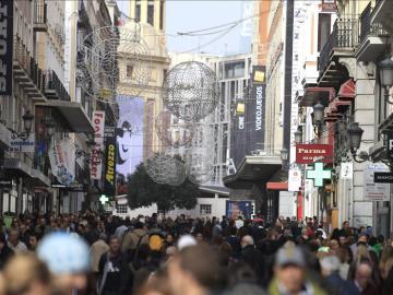Aspecto de la calle Preciados, en Madrid, un día del pasado mes de diciembre