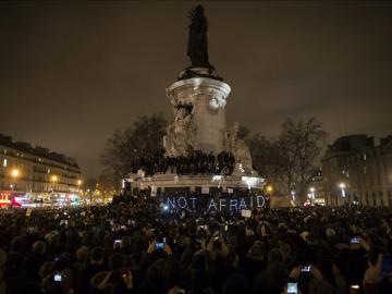 Manifestación en Francia contra el terrorista