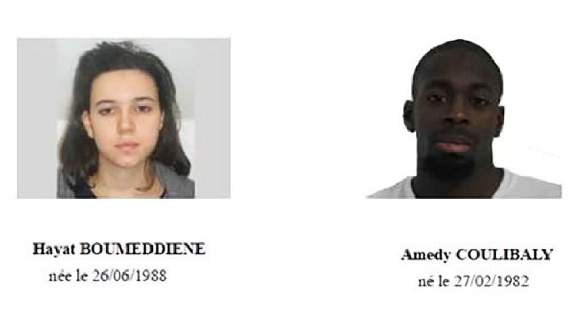 Ficha del asaltante al supermercado de comedia jud&iacute;a y una mujer que podr&iacute;a ayudarle.