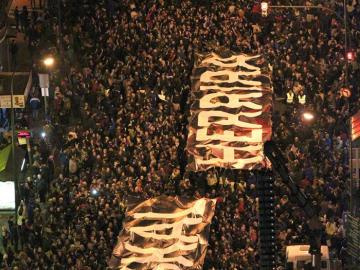 Cerca de 75.000 se han manifestado en Bilbao con la dispersión de los presos de ETA