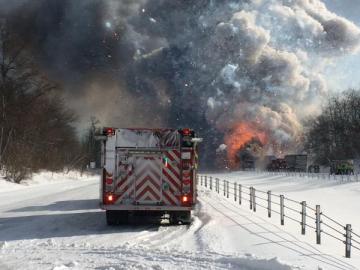 Explosión en el accidente de Michigan