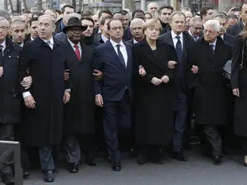 Los líderes mundiales, contra el terrorismo Los líderes mundiales, contra el terrorismo