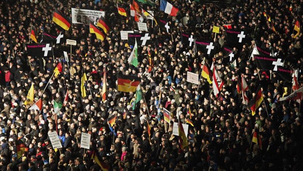 Manifestación anti inmigración en Alemania