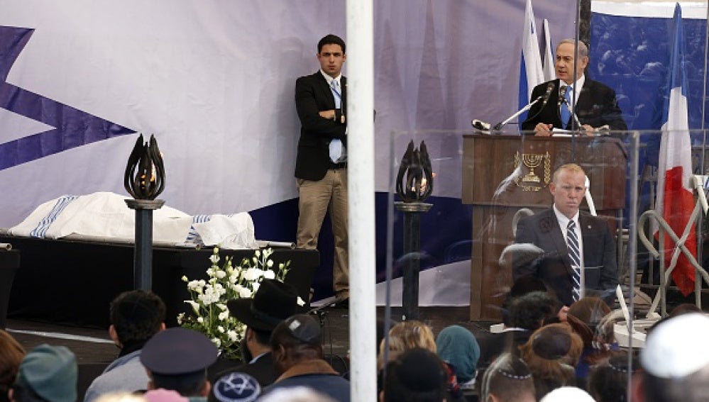 Netanyahu durante el acto en Jerusalén