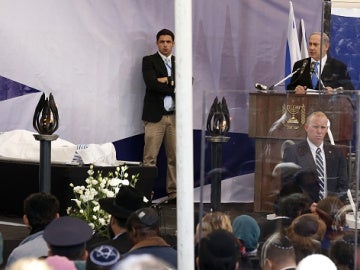 Netanyahu durante el acto en Jerusalén