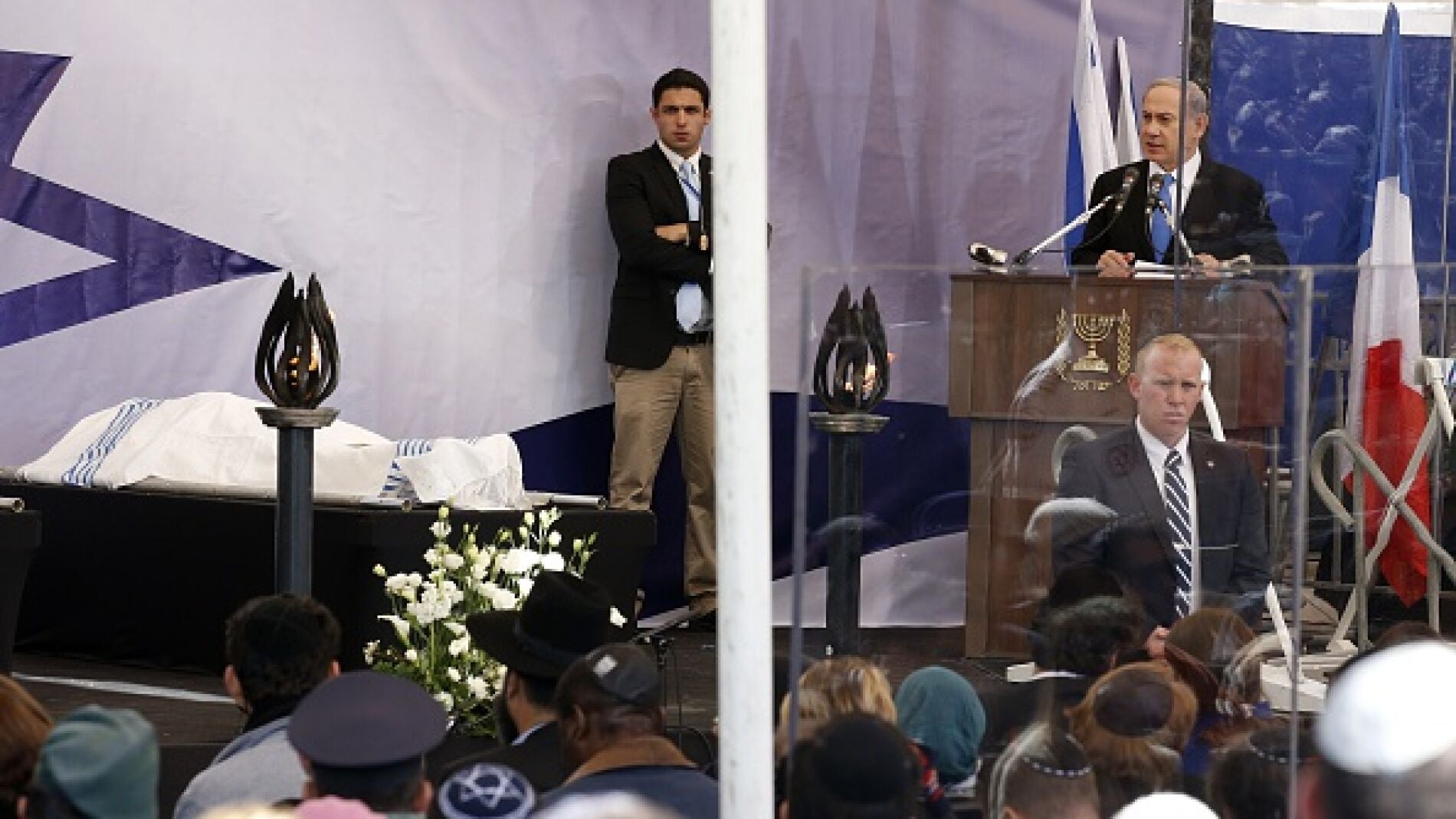 Netanyahu durante el acto en Jerusal&eacute;n