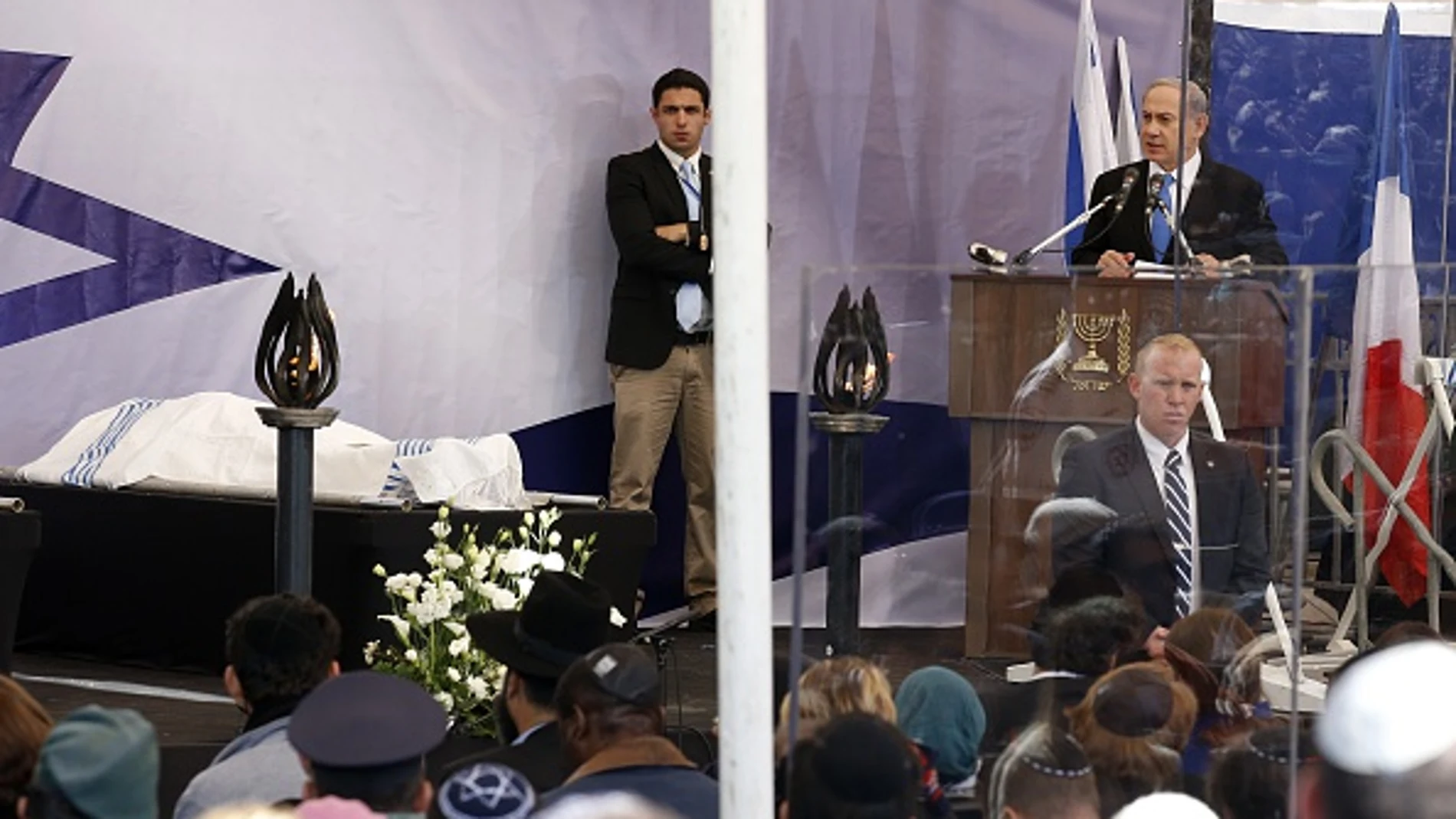Netanyahu durante el acto en Jerusalén Netanyahu durante el acto en Jerusalén